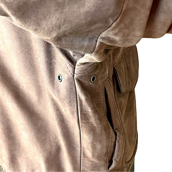 Wilsons Adventure Bound Leather Bomber Jacket Brown Men’s L Distressed Vintage - Picture 6 of 12